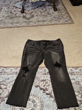 torrid Washed Black Distressed Boyfriend Jeans